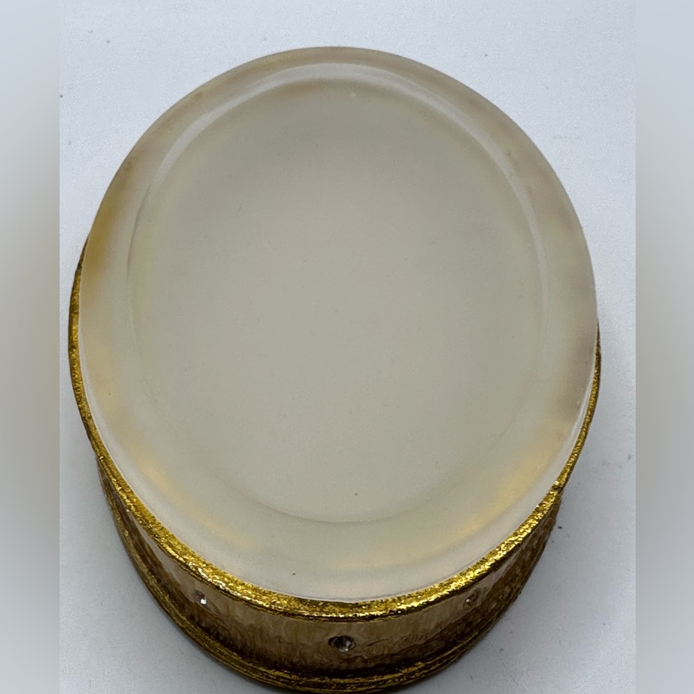 VERATEX TIFFANY GOLD SOAP DISH, 6x4x1” EUC